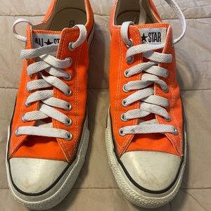 Orange Converse All Stars Sz 9.5